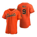 San Francisco Giants #9 Brandon Belt Orange AmberGomez Alternate Jersey