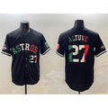 Houston Astros #27 Jose Altuve Black AmberGomez Mexico With World Serise Champions Patch Cool Base Stitched Jersey 2