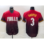 Philadelphia Phillies #3 Bryce Harper Red AmberGomez 2024 City Cool Base Jersey