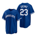 Kansas City Royals #23 Zack Greinke Royal AmberGomez Cool Base Stitched Jersey