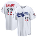 Los Angeles Dodgers #17 Shohei Ohtani 2026 All-Star Edition Stars & Stripes White AmberGomez Stadium Jersey