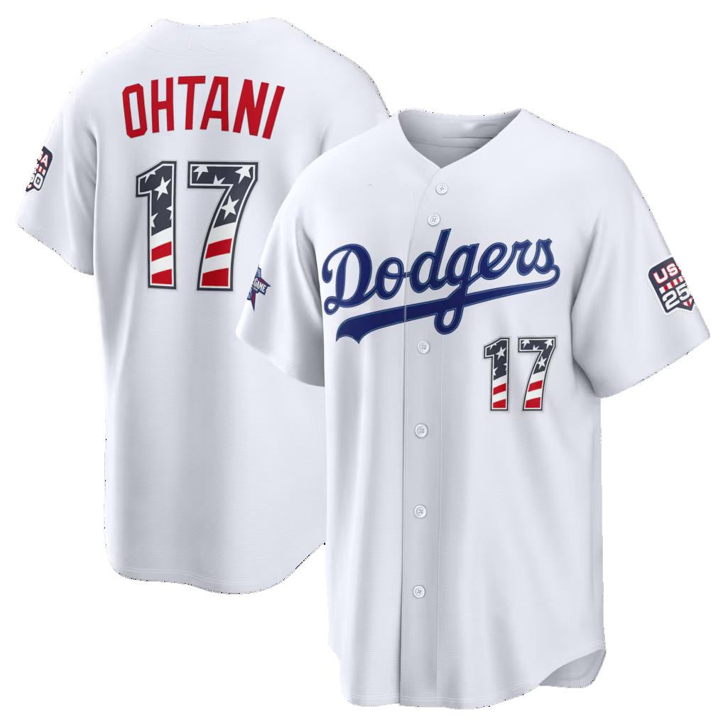 Los Angeles Dodgers #17 Shohei Ohtani 2026 All-Star Edition Stars & Stripes White AmberGomez Stadium Jersey