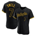 Los Angeles Dodgers #7 Blake Snell Player Black AmberGomez Snake Skin City Limited Elite Home Stitched Jerseys