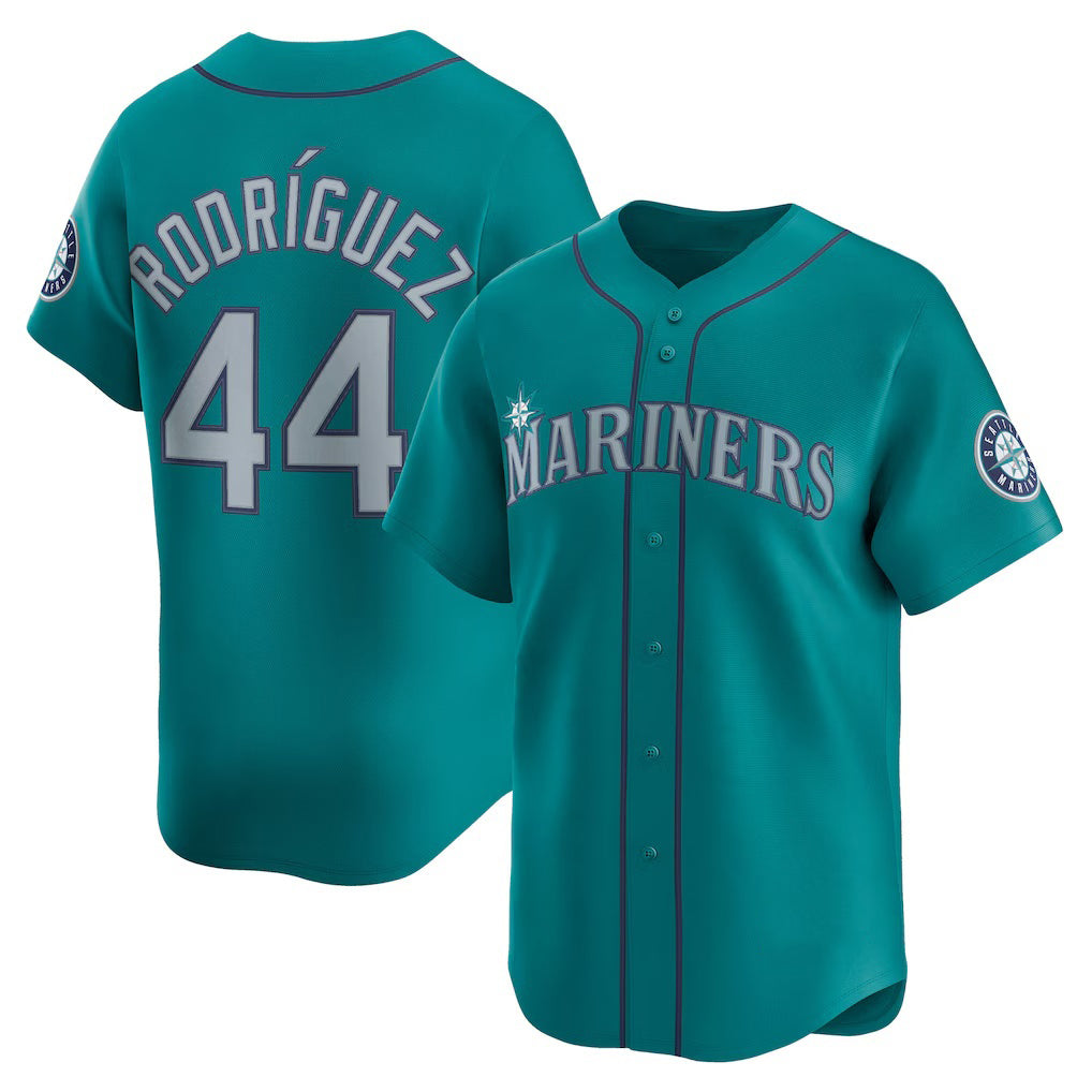 Seattle Mariners #44 Julio Rodr¨ªguez Teal AmberGomez Alternate Limited Player Jersey