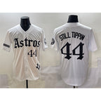 Houston Astros #44 Still Tippin White AmberGomez Gothic 'Houston Born Barrio Raised' Limited Stitched Jersey