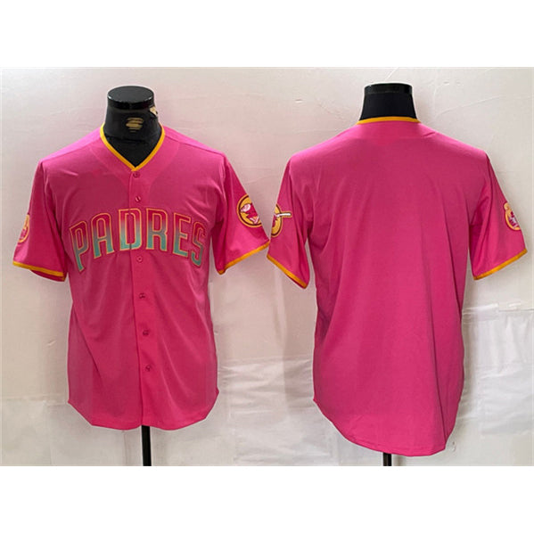 San Diego Padres Blank Pink AmberGomez Cool Base Stitched Jersey