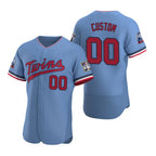 Custom Minnesota Twins Light Blue AmberGomez Stitched Flex Base Jersey
