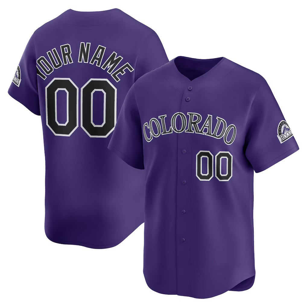Custom Colorado Rockies Purple AmberGomez Alternate Limited Jersey