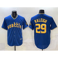 Seattle Mariners #29 Cal Raleigh Royal AmberGomez City Connect Cool Base Stitched Jersey