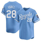 Kansas City Royals #28 Kyle Isbel Player Light Blue AmberGomez Alt Limited Home Stitched Jerseys