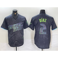 Tampa Bay Rays #2 Yandy Diaz Charcoal AmberGomez 2024 City Connect Limited Stitched Jersey