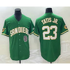 San Diego Padres #23 Fernando Tatis Jr Green AmberGomez Cool Base Stitched Jersey 2