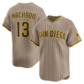 San Diego Padres #13 Manny Machado Khaki AmberGomez Alternate Limited Player Jersey