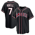 Los Angeles Angels #7 Jo Adell Player Black AmberGomez Fashion Out Home Game Stitched Jerseys