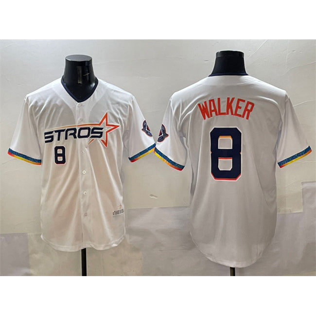 Houston Astros #8 Christian Walker White AmberGomez 2025 City Connect Limited Stitched Jersey