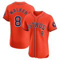 Houston Astros #8 Christian Walker Player Orange AmberGomez Home Limited Elite Stitched Jerseys