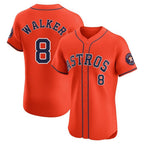 Houston Astros #8 Christian Walker Player Orange AmberGomez Home Limited Elite Stitched Jerseys