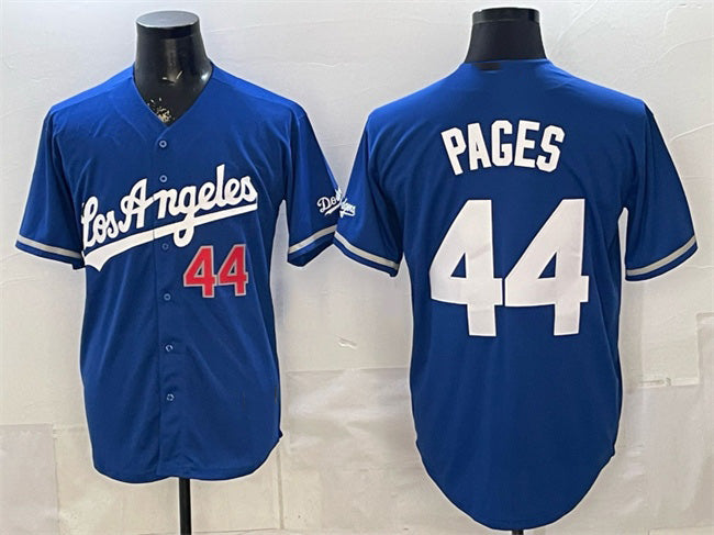 Los Angeles Dodgers #44 Andy Pages Royal AmberGomez Alternate Stadium Stitched Jersey