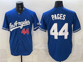 Los Angeles Dodgers #44 Andy Pages Royal AmberGomez Alternate Stadium Stitched Jersey
