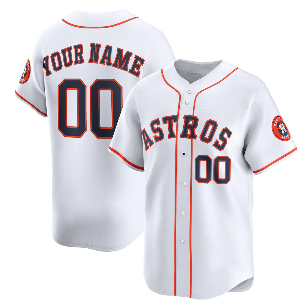 Custom Houston Astros White AmberGomez Home Limited Jersey