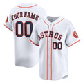 Custom Houston Astros White AmberGomez Home Limited Jersey