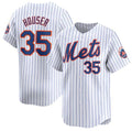 New York Mets #35 Adrian Houser White AmberGomez 2024 Home Limited Stitched Jersey