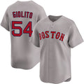 Boston Red Sox #54 Lucas Giolito Gray AmberGomez 2024 Away Limited Stitched Jersey