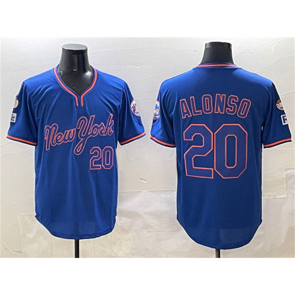 New York Mets #20 Pete Alonso Royal AmberGomez 2025 Spring Training Stitched Jersey