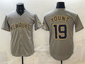 Milwaukee Brewers #19 Robin Yount Grey AmberGomez Home Limited Stitched Jersey