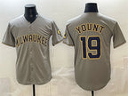Milwaukee Brewers #19 Robin Yount Grey AmberGomez Home Limited Stitched Jersey