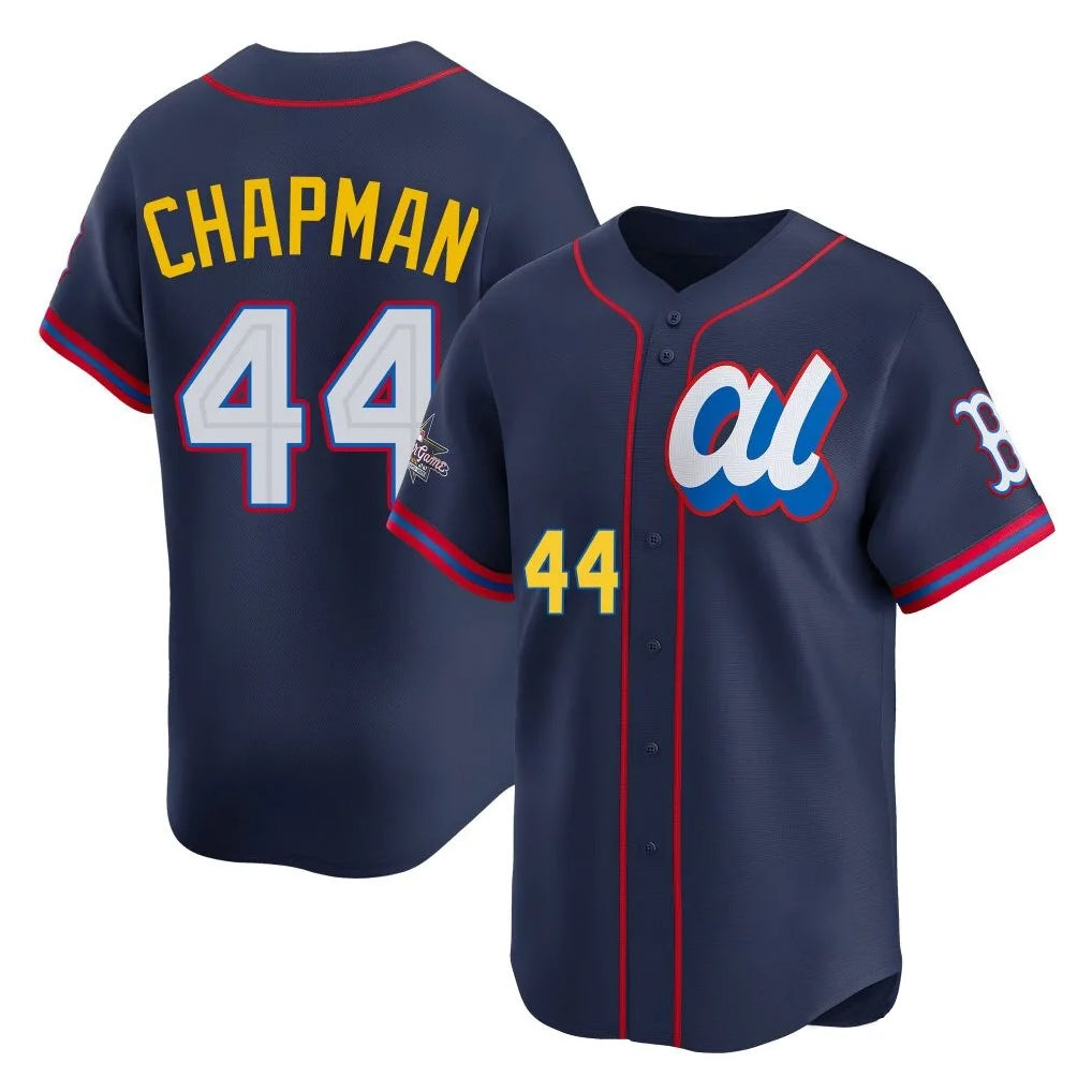 Boston Red Sox #44 Aroldis Chapman Player Navy AmberGomez American League All-Star Edition Game Stitched Jerseys