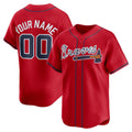 Custom Atlanta Braves Red AmberGomez Alternate Limited Jersey