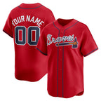 Custom Atlanta Braves Red AmberGomez Alternate Limited Jersey