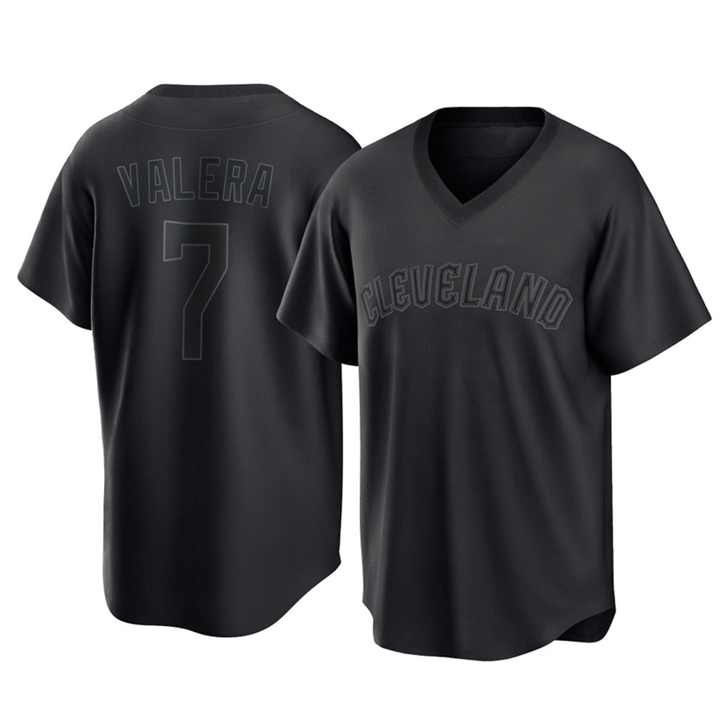 Cleveland Guardians #7 George Valera Player Black AmberGomez T-shirt Home Game Stitched Jerseys