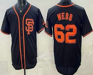 San Francisco Giants #62 Logan Webb Black AmberGomez Limited Jersey