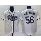 Tampa Bay Rays #56 Randy Arozarena White AmberGomez Stitched Cool Base Jersey