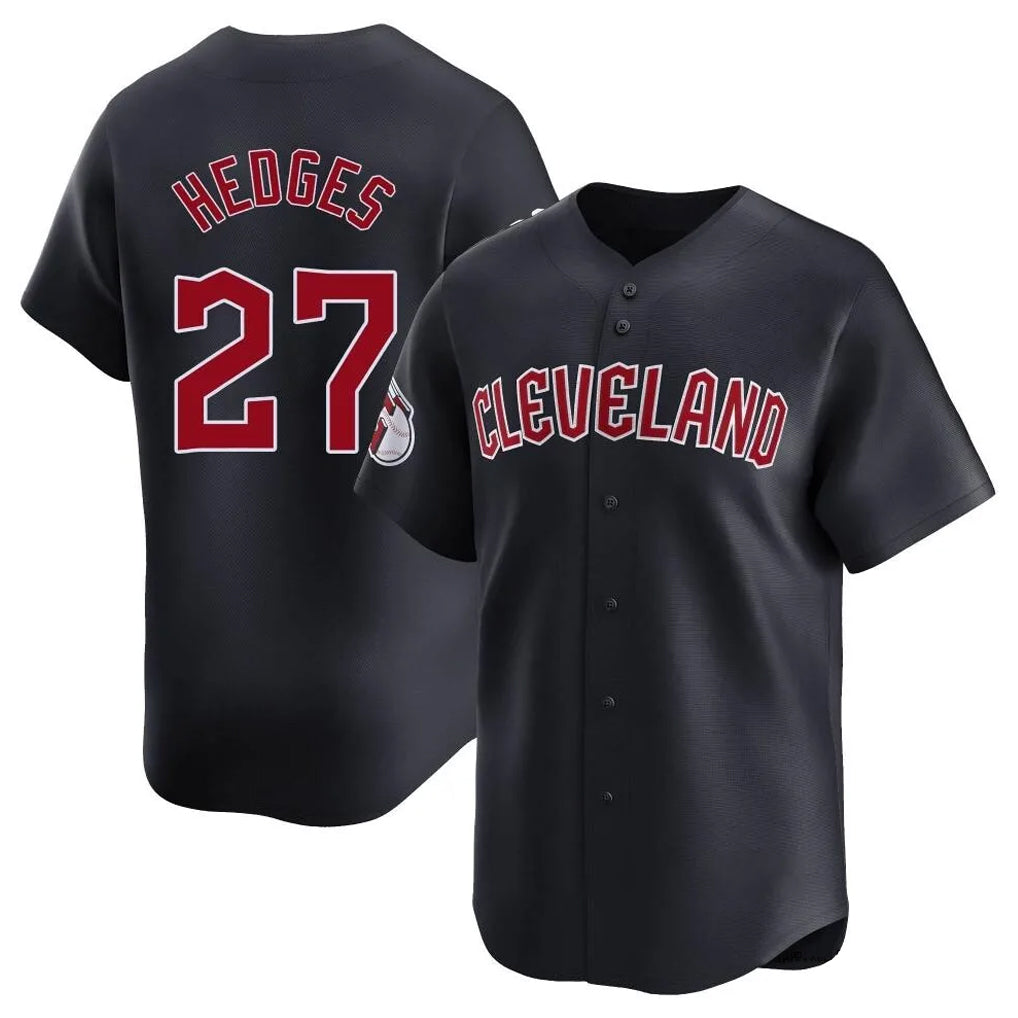 Cleveland Guardians #27 Austin Hedges Player Navy AmberGomez Limited Home Game Stitched Jerseys
