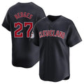 Cleveland Guardians #27 Austin Hedges Player Navy AmberGomez Limited Home Game Stitched Jerseys
