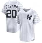 New York Yankees #20 Jorge Posada White AmberGomez Cool Base Stitched Jersey