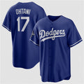 Los Angeles Dodgers #17 Shohei Ohtani Blue AmberGomez 2025 World Series Champions Stitched Jersey