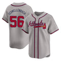 Atlanta Braves #56 Spencer Schwellenbach Player Gray AmberGomez Limited Home Game Stitched Jerseys