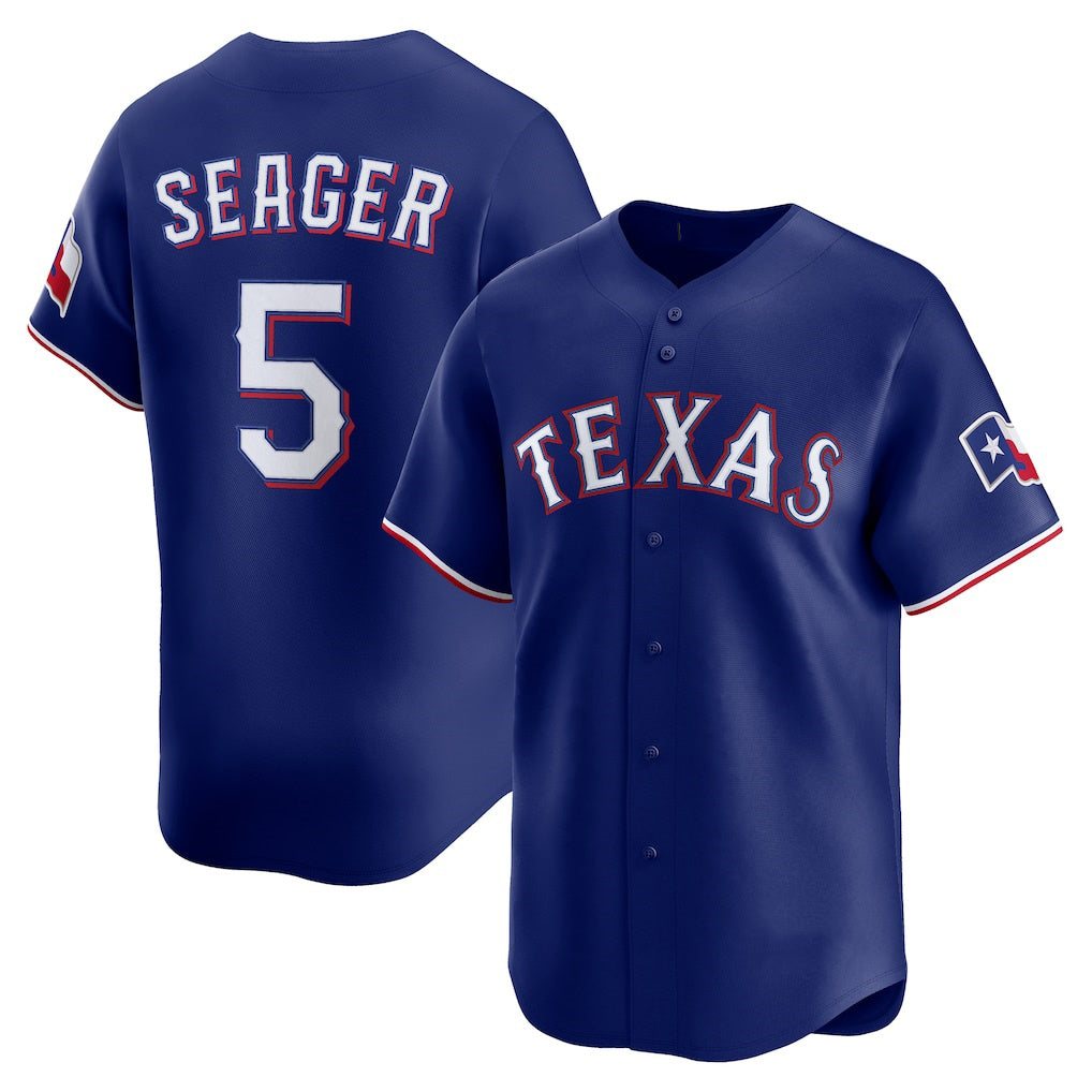 Texas Rangers #5 Corey Seager Royal AmberGomez Alternate 2 Limited Jersey