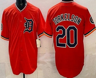 Detroit Tigers #20 Spencer Torkelson Orange AmberGomez Limited Jersey