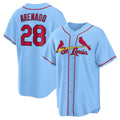 St. Louis Cardinals #28 Nolan Arenado Light Blue AmberGomez Alternate Official Replica Player Jersey