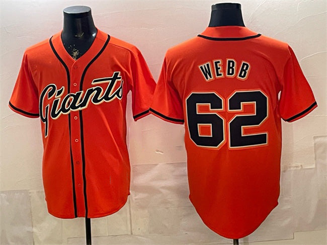San Francisco Giants #62 Logan Webb Orange AmberGomez Cool Base Stitched Jersey