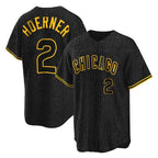 Chicago Cubs #2 Nico Hoerner Player Black AmberGomez Snake Skin City Game Stitched Jerseys