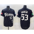 Texas Rangers #53 Adolis Garc¨ªa Black AmberGomez Mexico 2025 Vapor Premier Limited Stitched Jersey