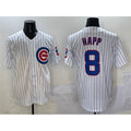 Chicago Cubs #8 Ian Happ White AmberGomez Cool Base Stitched Jersey