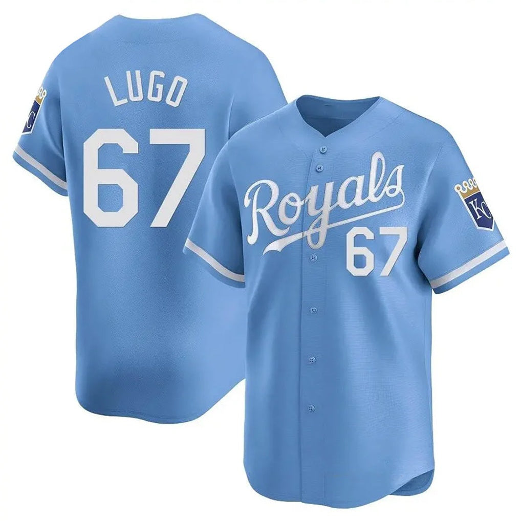 Kansas City Royals #67 Seth Lugo Player Light Blue AmberGomez Alt Limited Home Stitched Jerseys