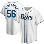 Tampa Bay Rays #56 Randy Arozarena Replica White AmberGomez Home Jersey